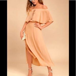 Somedays Lovin ~ Off The Shoulder Nude Dress